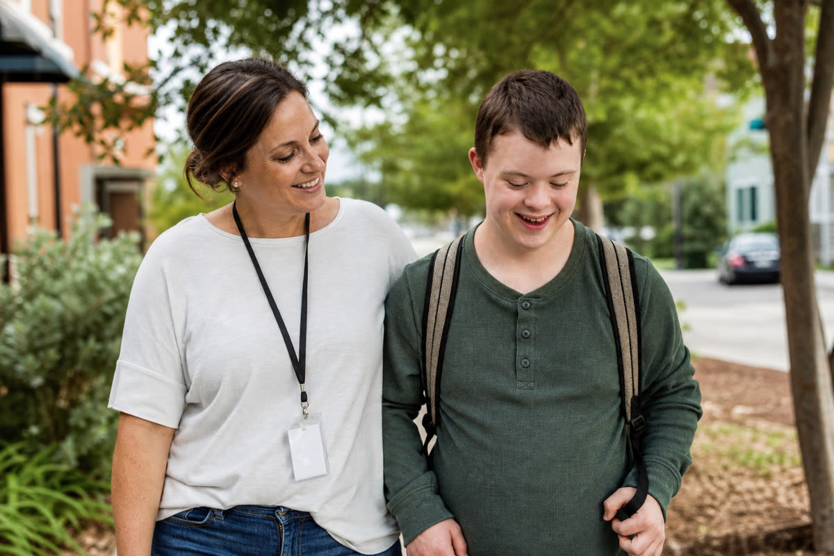 Young person building community confidence with support